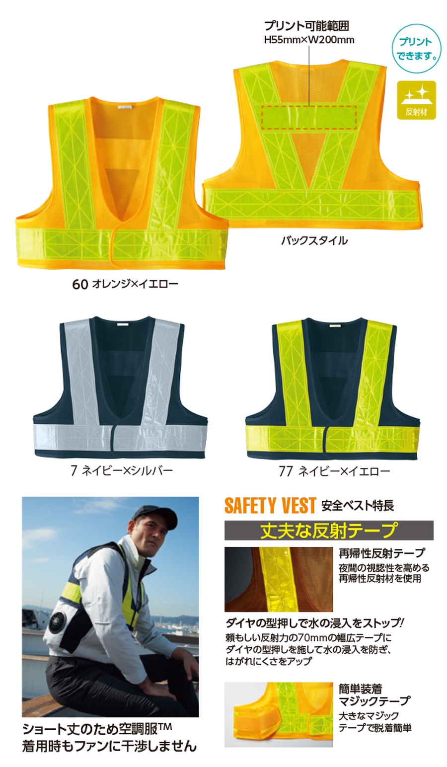 空調服用安全ベスト