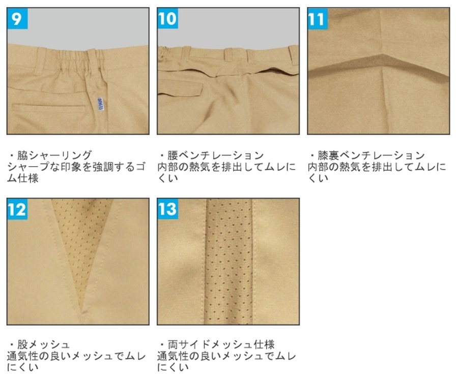 全メッシュ涼しい作業服