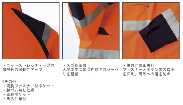 高視認性安全作業服(ISO20471準拠)
