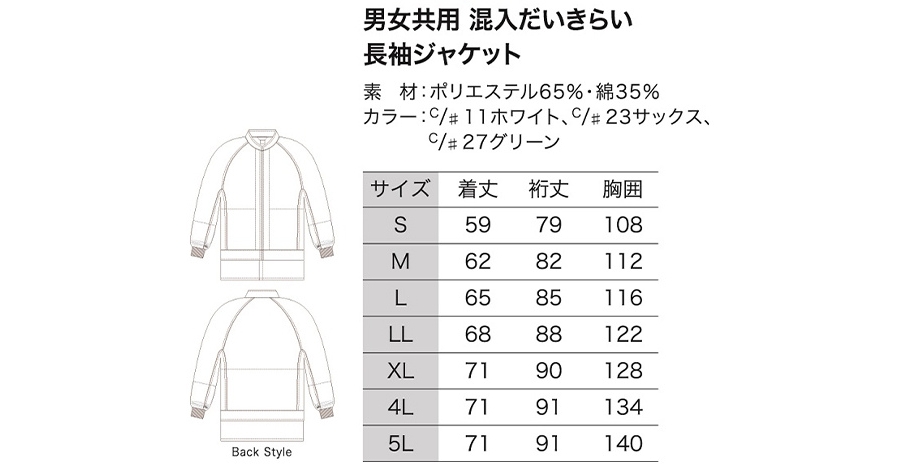 食品工場異物混入防止ジャケット