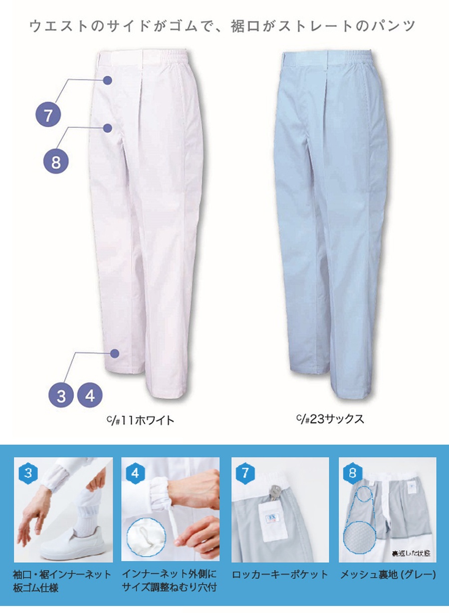 衛生ストレートパンツ混入防止