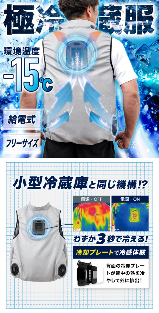 冷蔵服２ぺルチェ-15℃涼しい冷たいメタバース