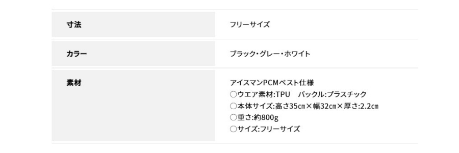 アイスマンPCMベストⅡ