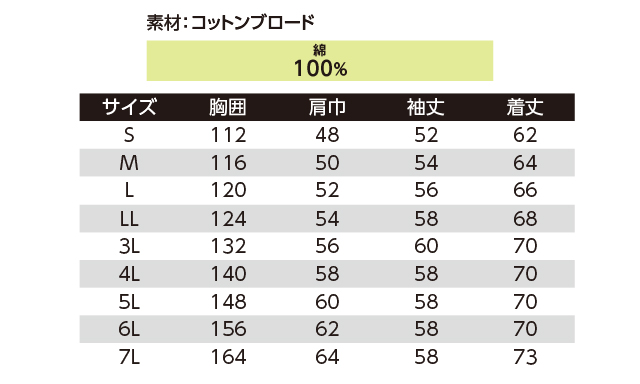 サイズ表